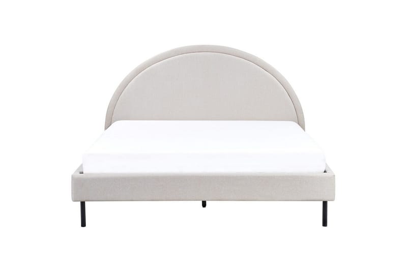 Seng med lamellramme Margut - Beige/Polyester, 160x200 cm - Møbler - Senger - Sengeramme & sengestamme
