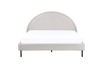 Seng med lamellramme Margut - Beige/Polyester, 160x200 cm - Møbler - Senger - Sengeramme & sengestamme