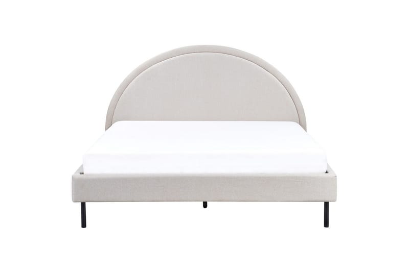 Seng med lamellramme Margut - Beige/Polyester, 160x200 cm - Møbler - Senger - Sengeramme & sengestamme