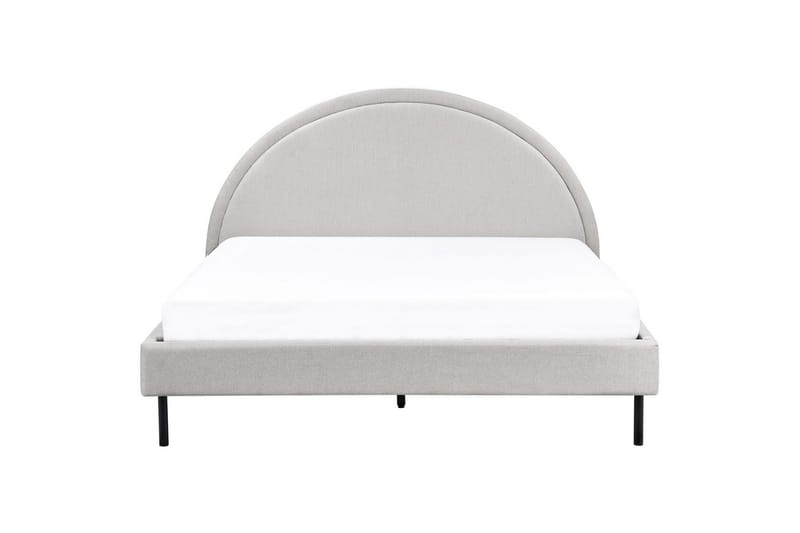 Seng med lamellramme Margut - Grå/Polyester, Grå/polyester, 160x200 cm - Møbler - Senger - Sengeramme & sengestamme