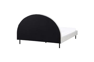 Seng med lamellramme Margut - Grå/Polyester, Grå/polyester, 160x200 cm - Møbler - Senger - Sengeramme & sengestamme