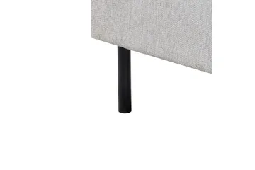 Seng med lamellramme Margut - Grå/Polyester, Grå/polyester, 180x200 cm - Møbler - Senger - Sengeramme & sengestamme