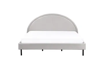 Seng med lamellramme Margut - Grå/Polyester, Grå/polyester, 180x200 cm - Møbler - Senger - Sengeramme & sengestamme