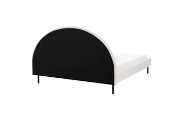 Seng med lamellramme Margut - Hvit/Bouclé, 160x200 cm - Møbler - Senger - Sengeramme & sengestamme