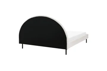 Seng med lamellramme Margut - Hvit/Bouclé, 160x200 cm - Møbler - Senger - Sengeramme & sengestamme