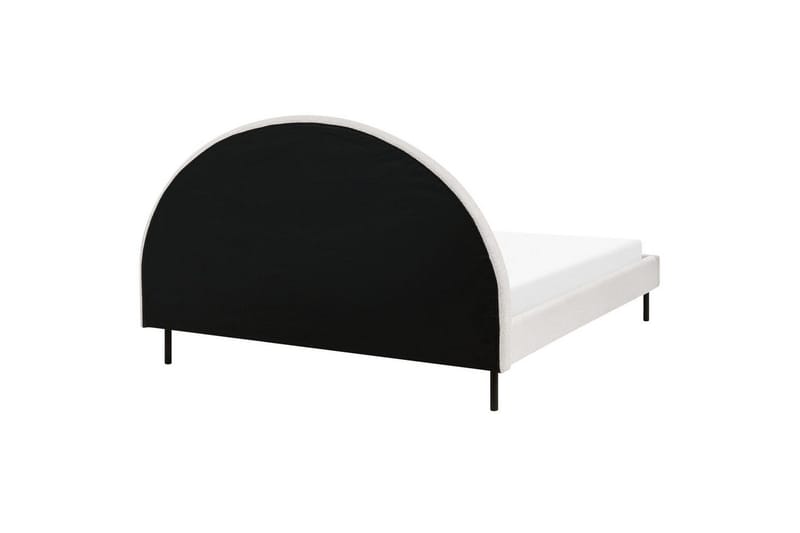 Seng med lamellramme Margut - Hvit/Bouclé, 160x200 cm - Møbler - Senger - Sengeramme & sengestamme