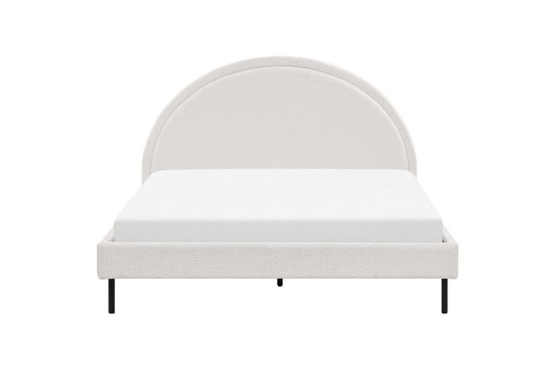 Seng med lamellramme Margut - Hvit/Bouclé, 160x200 cm - Møbler - Senger - Sengeramme & sengestamme