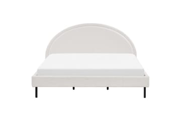 Seng med lamellramme Margut - Hvit/Bouclé, 180x200 cm - Møbler - Senger - Sengeramme & sengestamme