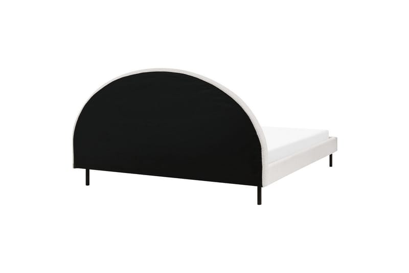 Seng med lamellramme Margut - Hvit/Bouclé, 180x200 cm - Møbler - Senger - Sengeramme & sengestamme