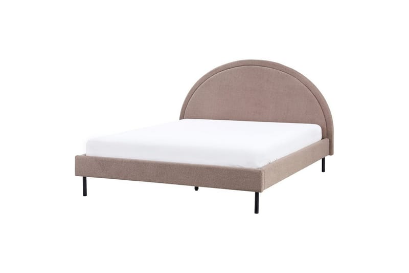 Seng med lamellramme Margut, Taupe/Bouclé, 160x200 cm