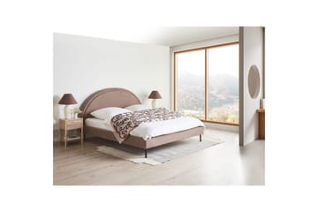 Seng med lamellramme Margut - Taupe/Bouclé, 180x200 cm - Møbler - Senger - Sengeramme & sengestamme
