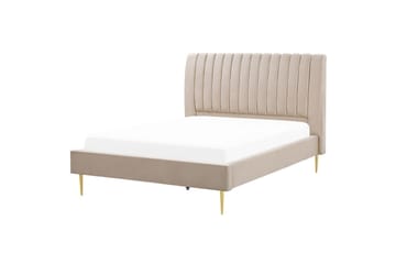 Seng med lamellramme Marville - Beige, 140x200 cm - Møbler - Senger - Sengeramme & sengestamme