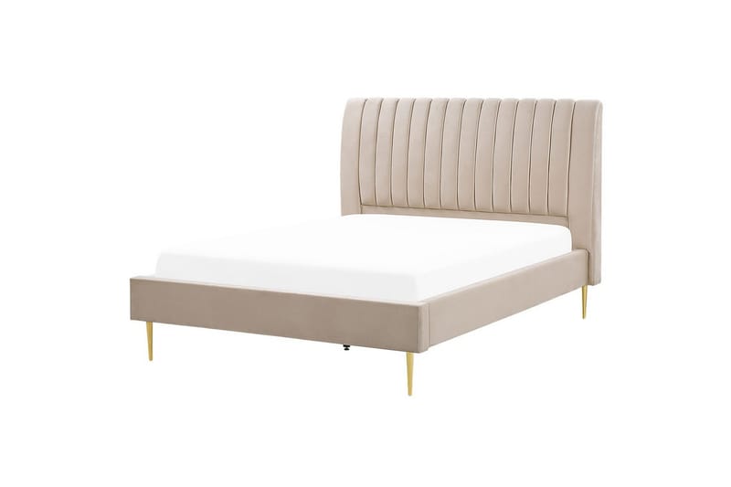 Seng med lamellramme Marville - Beige, 140x200 cm - Møbler - Senger - Sengeramme & sengestamme