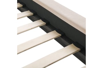 Seng med lamellramme Marville - Beige, gull, Beige, Gull, 160x200 cm - Møbler - Senger - Sengeramme & sengestamme