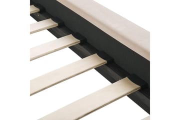 Seng med lamellramme Marville - Beige, gull, Beige, Gull, 160x200 cm - Møbler - Senger - Sengeramme & sengestamme