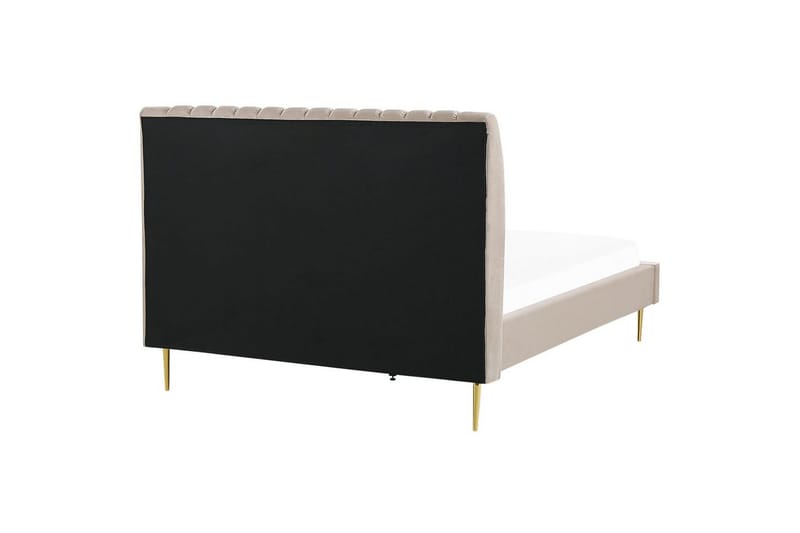 Seng med lamellramme Marville - Beige, gull, Beige, Gull, 160x200 cm - Møbler - Senger - Sengeramme & sengestamme