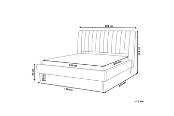 Seng med lamellramme Marville - Beige, gull, Beige, Gull, 180x200 cm - Møbler - Senger - Sengeramme & sengestamme