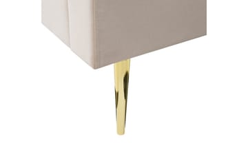 Seng med lamellramme Marville - Beige, gull, Beige, Gull, 180x200 cm - Møbler - Senger - Sengeramme & sengestamme
