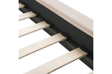 Seng med lamellramme Marville - Beige, gull, Beige, Gull, 180x200 cm - Møbler - Senger - Sengeramme & sengestamme