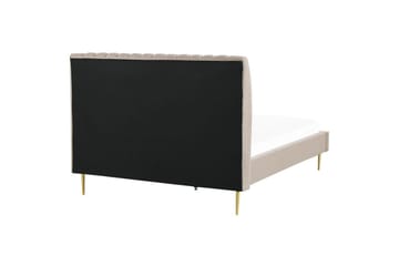 Seng med lamellramme Marville - Beige, gull, Beige, Gull, 180x200 cm - Møbler - Senger - Sengeramme & sengestamme