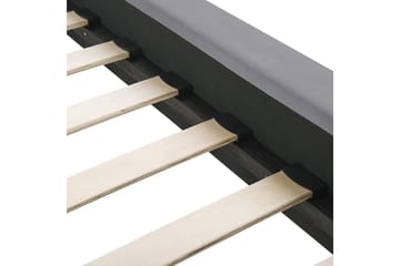 Seng med lamellramme Marville - Grå, Gull, Grå, gull, 140x200 cm - Møbler - Senger - Sengeramme & sengestamme