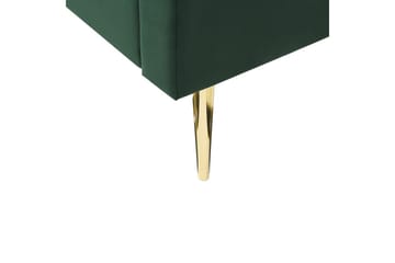 Seng med lamellramme Marville - Grønn, gull, Grønn, Gull, 140x200 cm - Møbler - Senger - Sengeramme & sengestamme