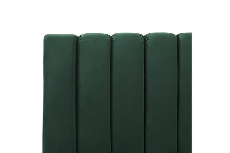 Seng med lamellramme Marville - Grønn, gull, Grønn, Gull, 160x200 cm - Møbler - Senger - Sengeramme & sengestamme