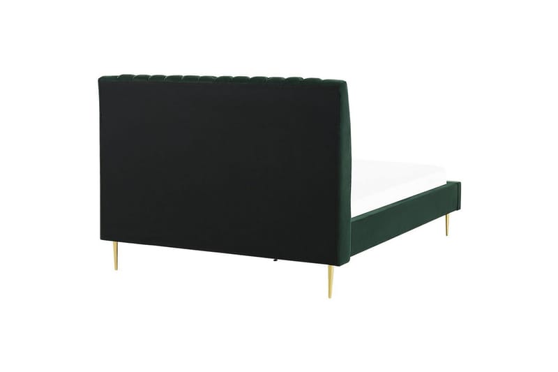 Seng med lamellramme Marville - Grønn, gull, Grønn, Gull, 180x200 cm - Møbler - Senger - Sengeramme & sengestamme