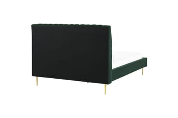 Seng med lamellramme Marville - Grønn, gull, Grønn, Gull, 180x200 cm - Møbler - Senger - Sengeramme & sengestamme