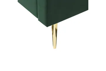 Seng med lamellramme Marville - Grønn, gull, Grønn, Gull, 180x200 cm - Møbler - Senger - Sengeramme & sengestamme