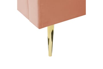 Seng med lamellramme Marville - Rosa, Gull, Rosa, gull, 140x200 cm - Møbler - Senger - Sengeramme & sengestamme
