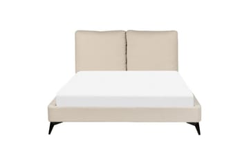 Seng med lamellramme Melle - Beige/Bouclé, 140x200 cm - Møbler - Senger - Sengeramme & sengestamme