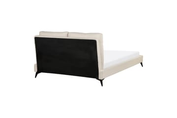 Seng med lamellramme Melle - Beige/Bouclé, 140x200 cm - Møbler - Senger - Sengeramme & sengestamme