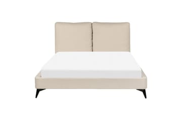Seng med lamellramme Melle - Beige/Bouclé, 140x200 cm - Møbler - Senger - Sengeramme & sengestamme
