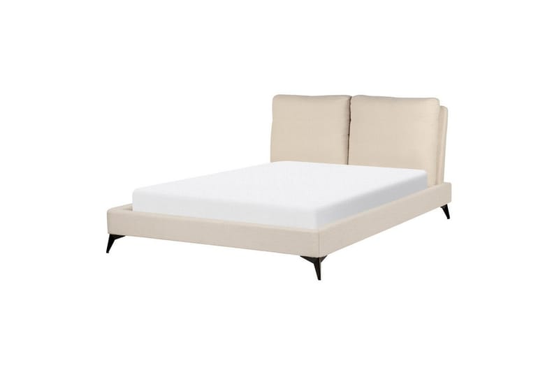 Seng med lamellramme Melle - Beige/Bouclé, 140x200 cm - Møbler - Senger - Sengeramme & sengestamme