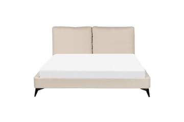 Seng med lamellramme Melle - Beige/Bouclé, 160x200 cm - Møbler - Senger - Sengeramme & sengestamme