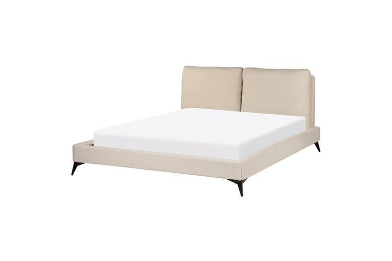 Seng med lamellramme Melle - Beige/Bouclé, 160x200 cm - Møbler - Senger - Sengeramme & sengestamme