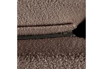 Seng med lamellramme Melle - Brun, Svart/Bouclé, 140x200 cm - Møbler - Senger - Sengeramme & sengestamme