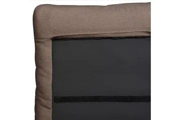 Seng med lamellramme Melle - Brun, Svart/Bouclé, 140x200 cm - Møbler - Senger - Sengeramme & sengestamme