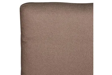 Seng med lamellramme Melle - Brun, Svart/Bouclé, 140x200 cm - Møbler - Senger - Sengeramme & sengestamme