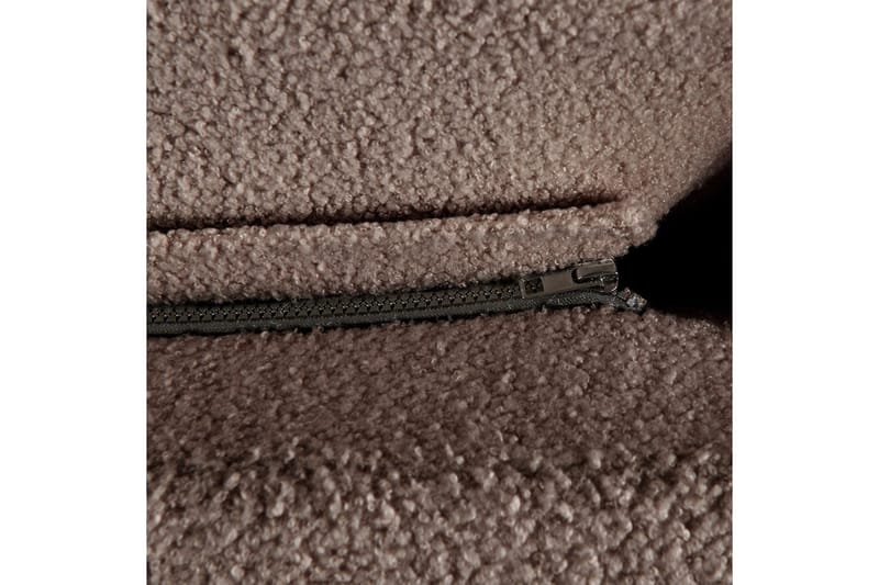 Seng med lamellramme Melle - Brun, Svart/Bouclé, 160x200 cm - Møbler - Senger - Sengeramme & sengestamme