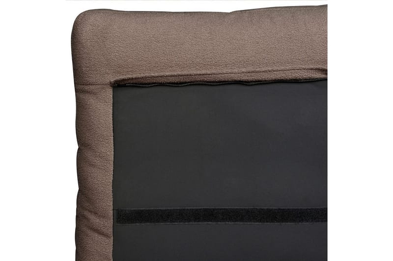 Seng med lamellramme Melle - Brun, Svart/Bouclé, 160x200 cm - Møbler - Senger - Sengeramme & sengestamme