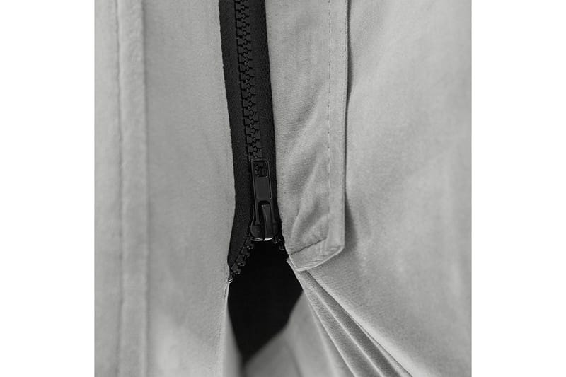 Seng med lamellramme Melle - Grå, svart/Fløyel, 140x200 cm - Møbler - Senger - Sengeramme & sengestamme