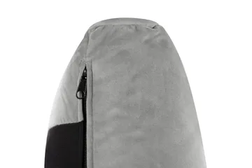 Seng med lamellramme Melle - Grå, svart/Fløyel, 140x200 cm - Møbler - Senger - Sengeramme & sengestamme