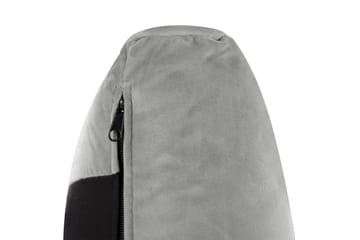 Seng med lamellramme Melle - Grå, svart/Fløyel, 140x200 cm - Møbler - Senger - Sengeramme & sengestamme