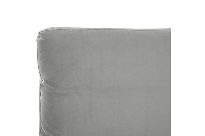 Seng med lamellramme Melle - Grå, svart/Fløyel, 180x200 cm - Møbler - Senger - Sengeramme & sengestamme