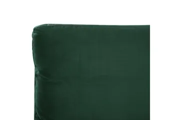 Seng med lamellramme Melle - Grønn, Svart/Fløyel, Grønn, svart/Fløyel, 140x200 cm - Møbler - Senger - Sengeramme & sengestamme