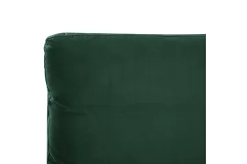 Seng med lamellramme Melle - Grønn, Svart/Fløyel, Grønn, svart/Fløyel, 160x200 cm - Møbler - Senger - Sengeramme & sengestamme