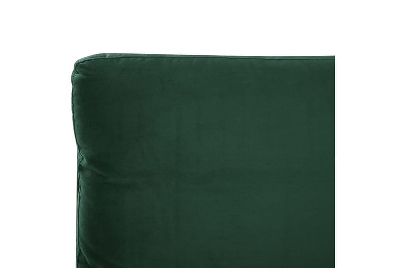 Seng med lamellramme Melle - Grønn, Svart/Fløyel, Grønn, svart/Fløyel, 160x200 cm - Møbler - Senger - Sengeramme & sengestamme