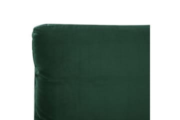 Seng med lamellramme Melle - Grønn, Svart/Fløyel, Grønn, svart/Fløyel, 180x200 cm - Møbler - Senger - Sengeramme & sengestamme